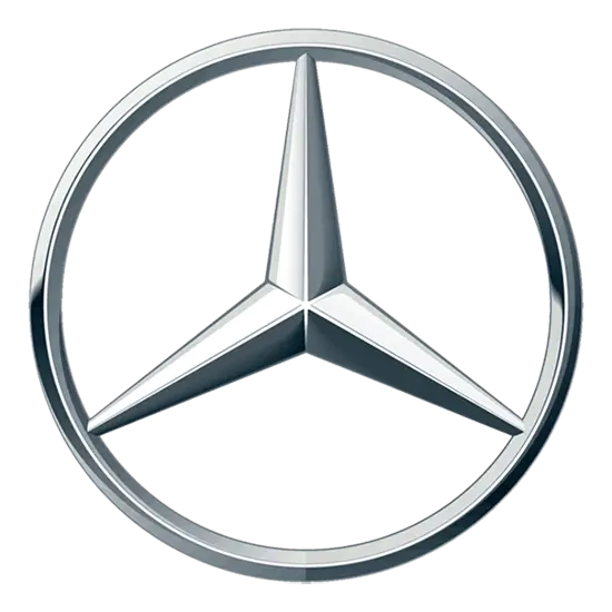 Silver Mercedes Logo Emblem