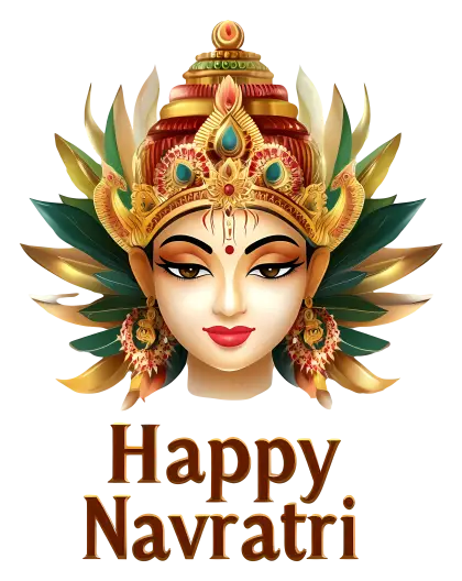 Happy Navratri with Goddess Face