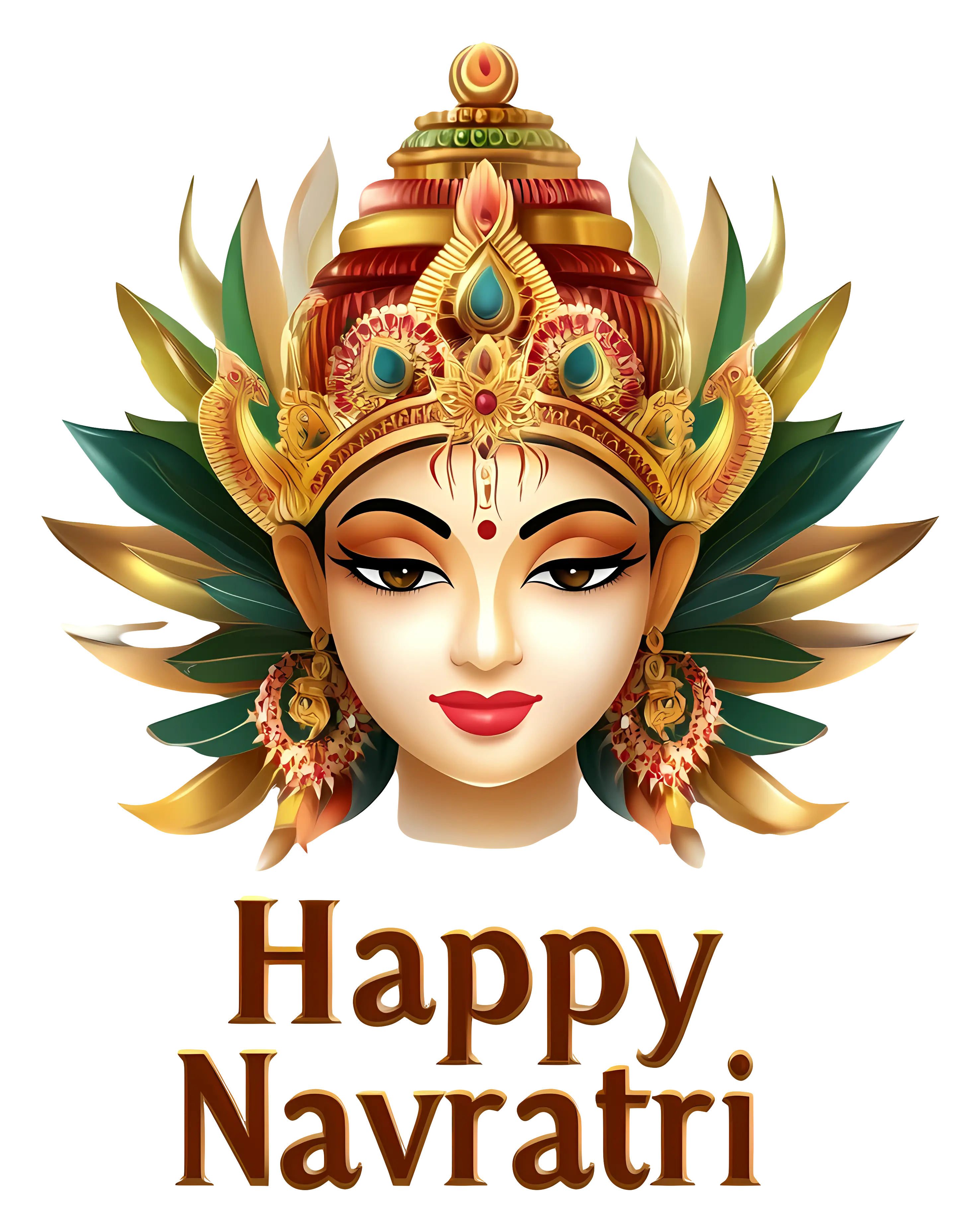 Happy Navratri with Goddess Face