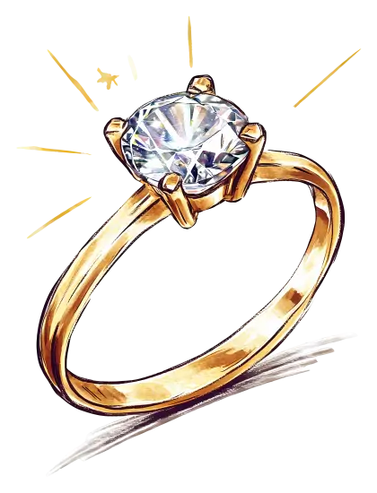 Sparkling Diamond Ring