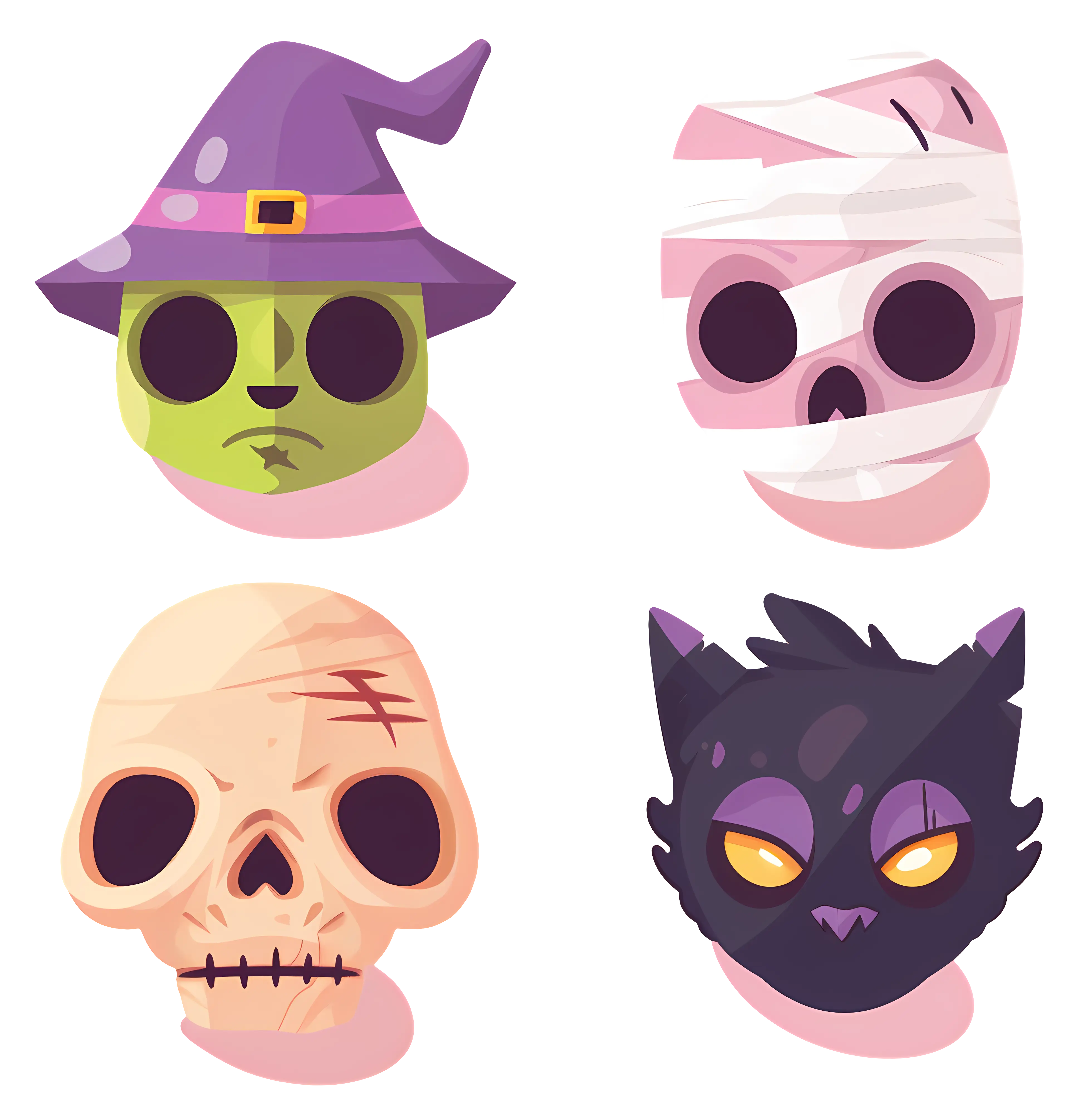 Spooky Halloween Characters Set