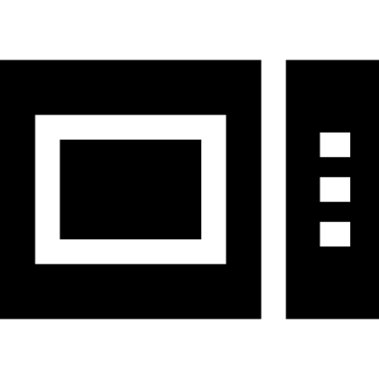 Black Microwave Icon Illustration