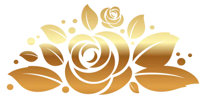 Elegant Golden Rose Decoration