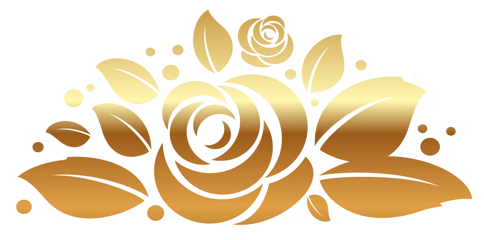Elegant Golden Rose Decoration