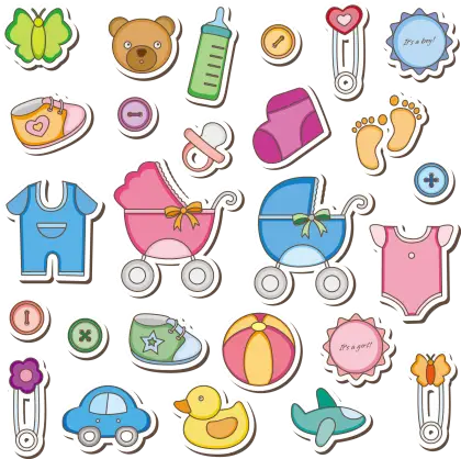 Colorful Baby Items and Accessories