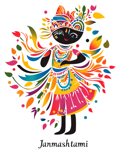 Janmashtami Character Illustration