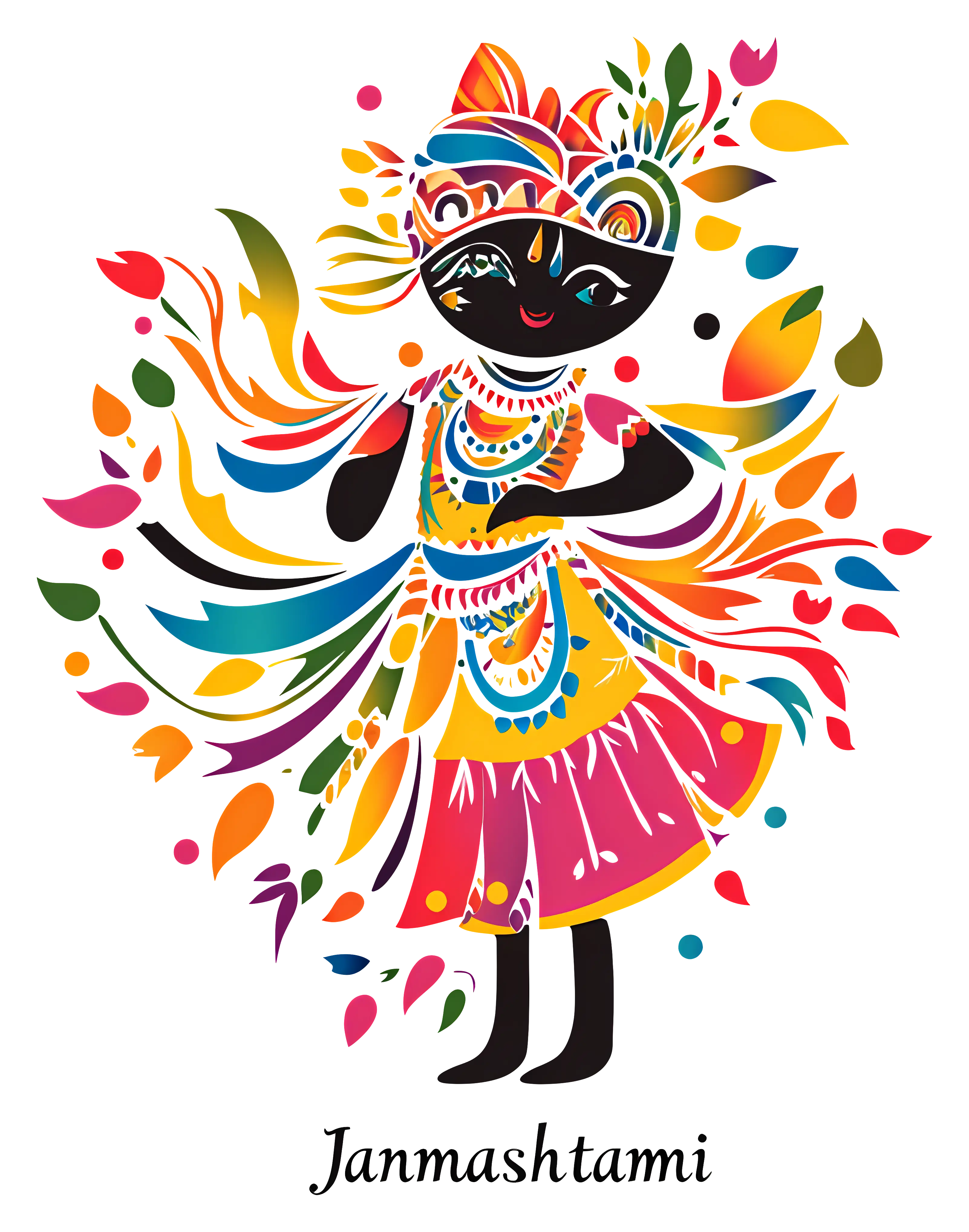Janmashtami Character Illustration