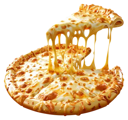 Cheese Pizza with Melty Slices