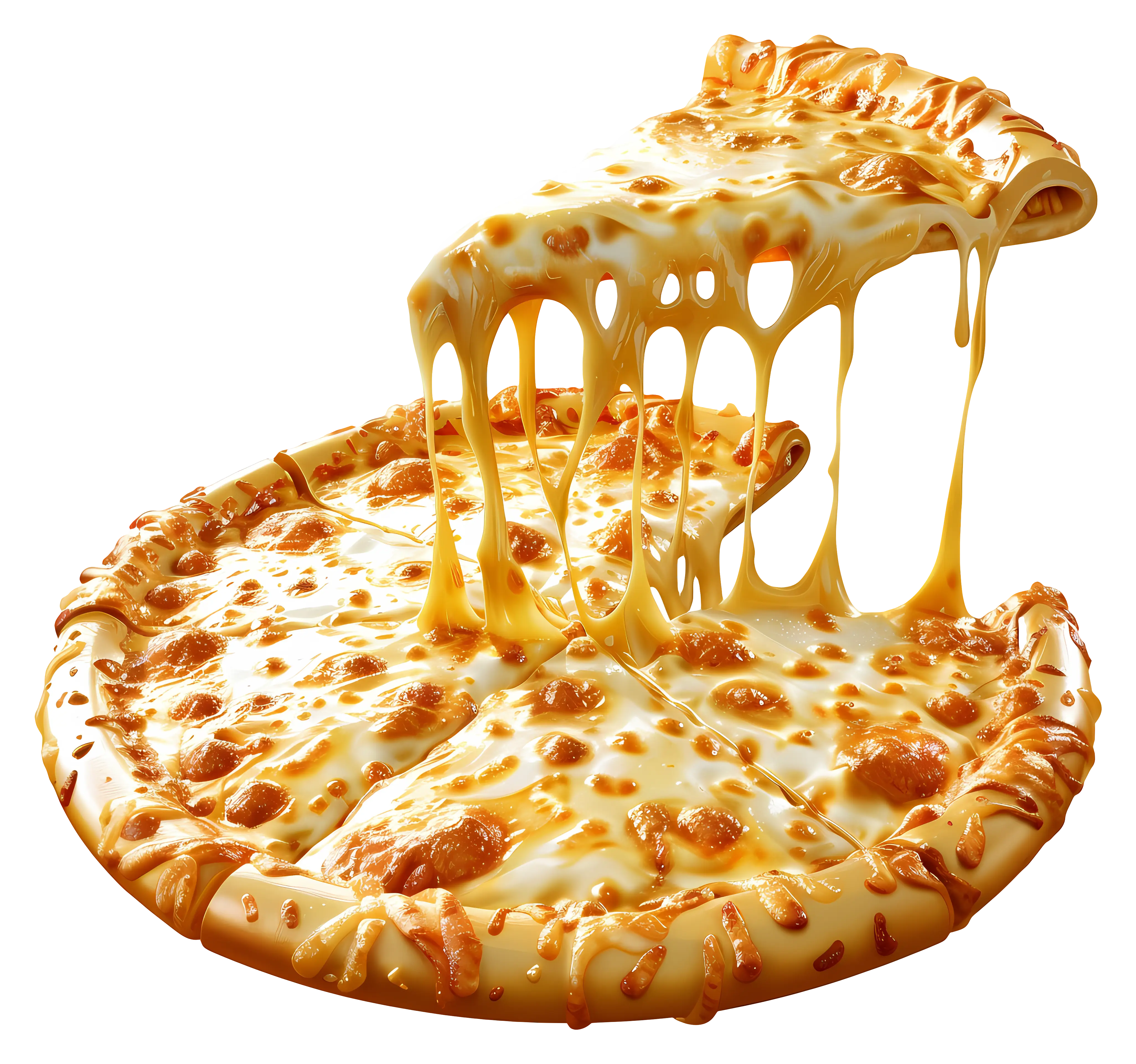 Cheese Pizza with Melty Slices