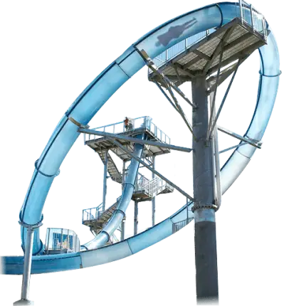 Blue Looping Water Slide