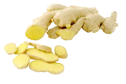 Fresh Ginger Roots and Slices