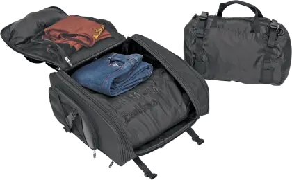Black Travel Bag with Clothes
