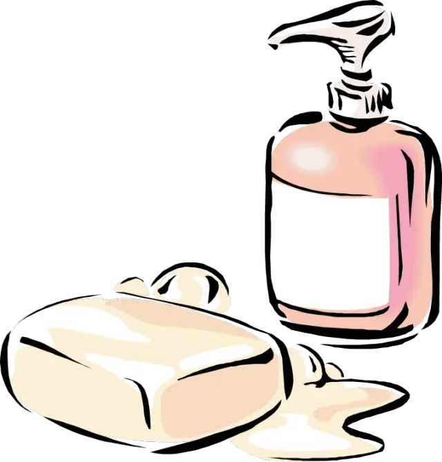 Soap Bar and Liquid Soap Bottle