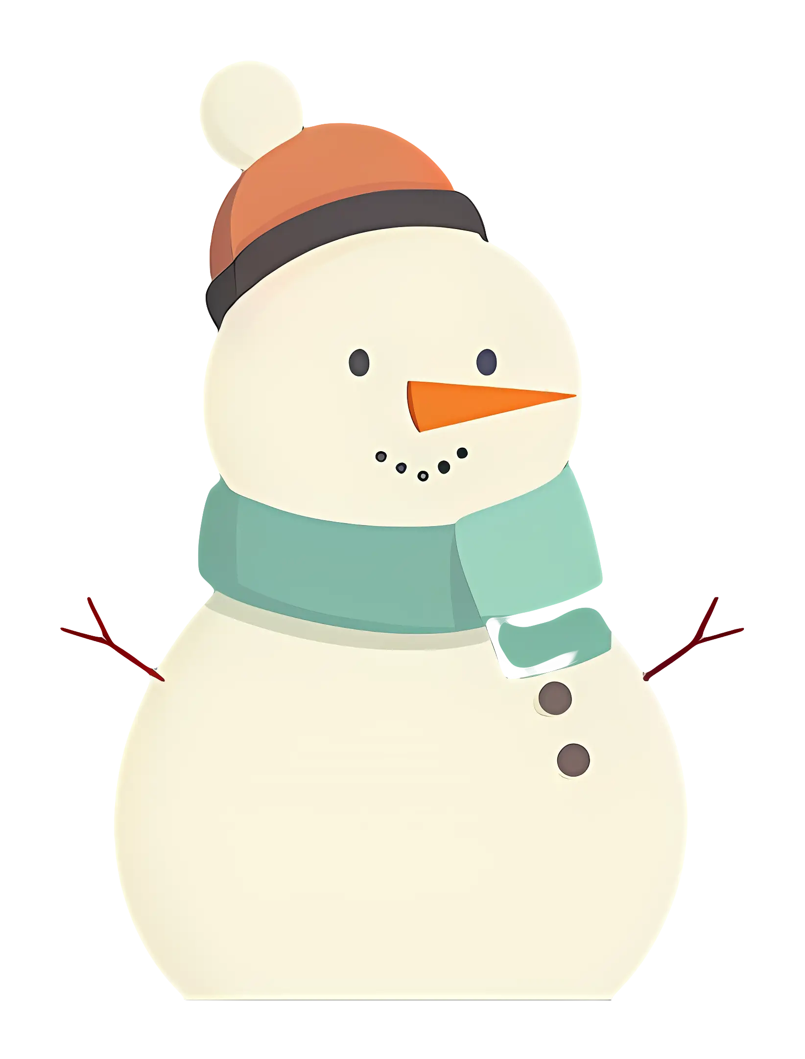 Cute Snowman with Scarf