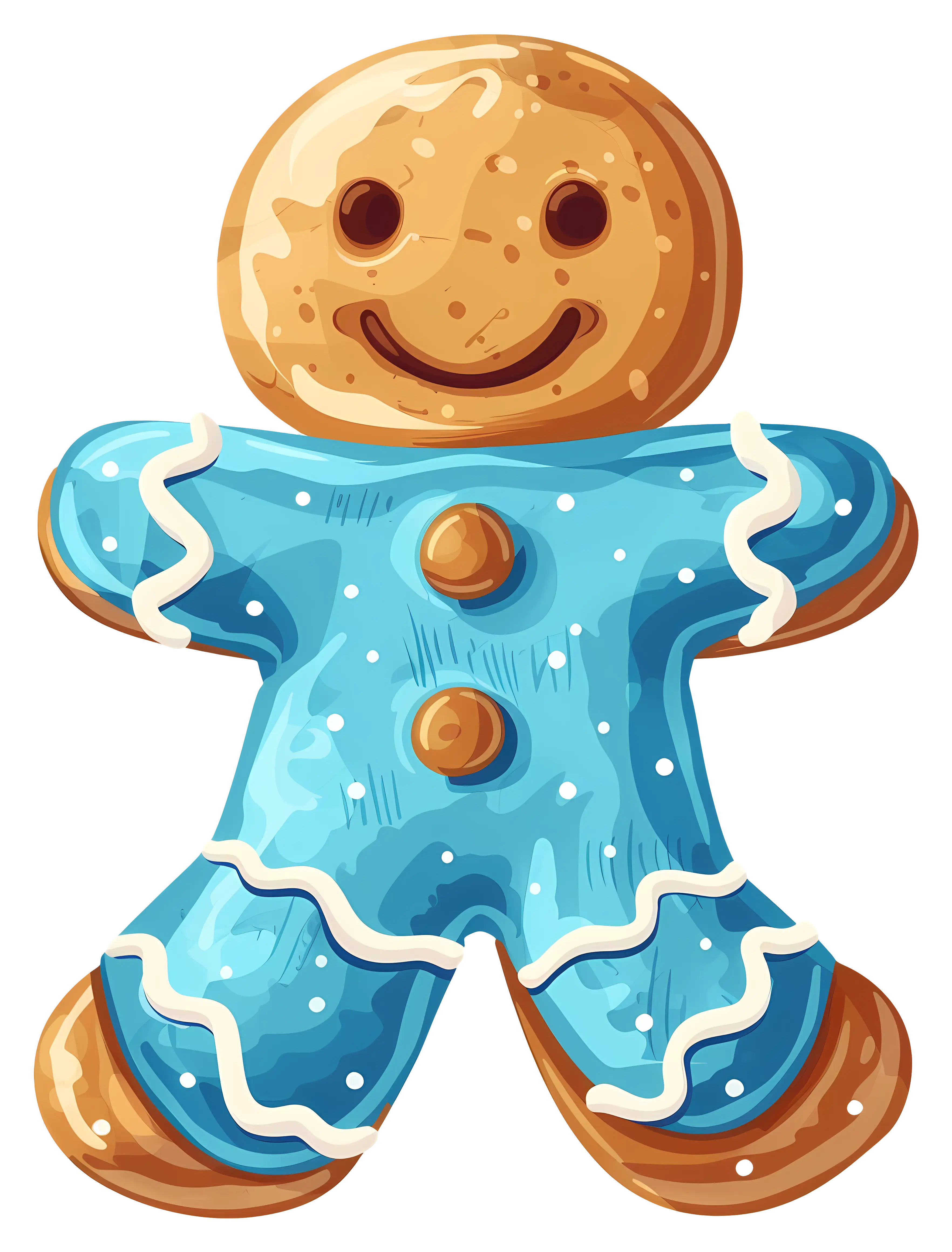 Smiling Gingerbread Man Cookie