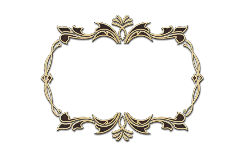 Ornate Golden Frame with Decorative Design