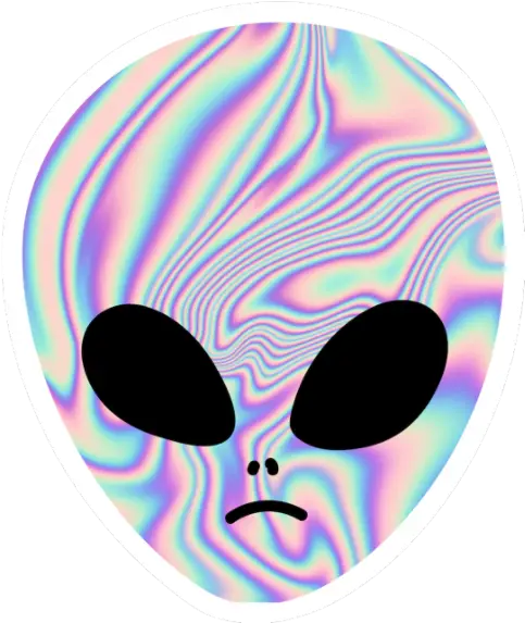 Colorful Alien Face Illustration