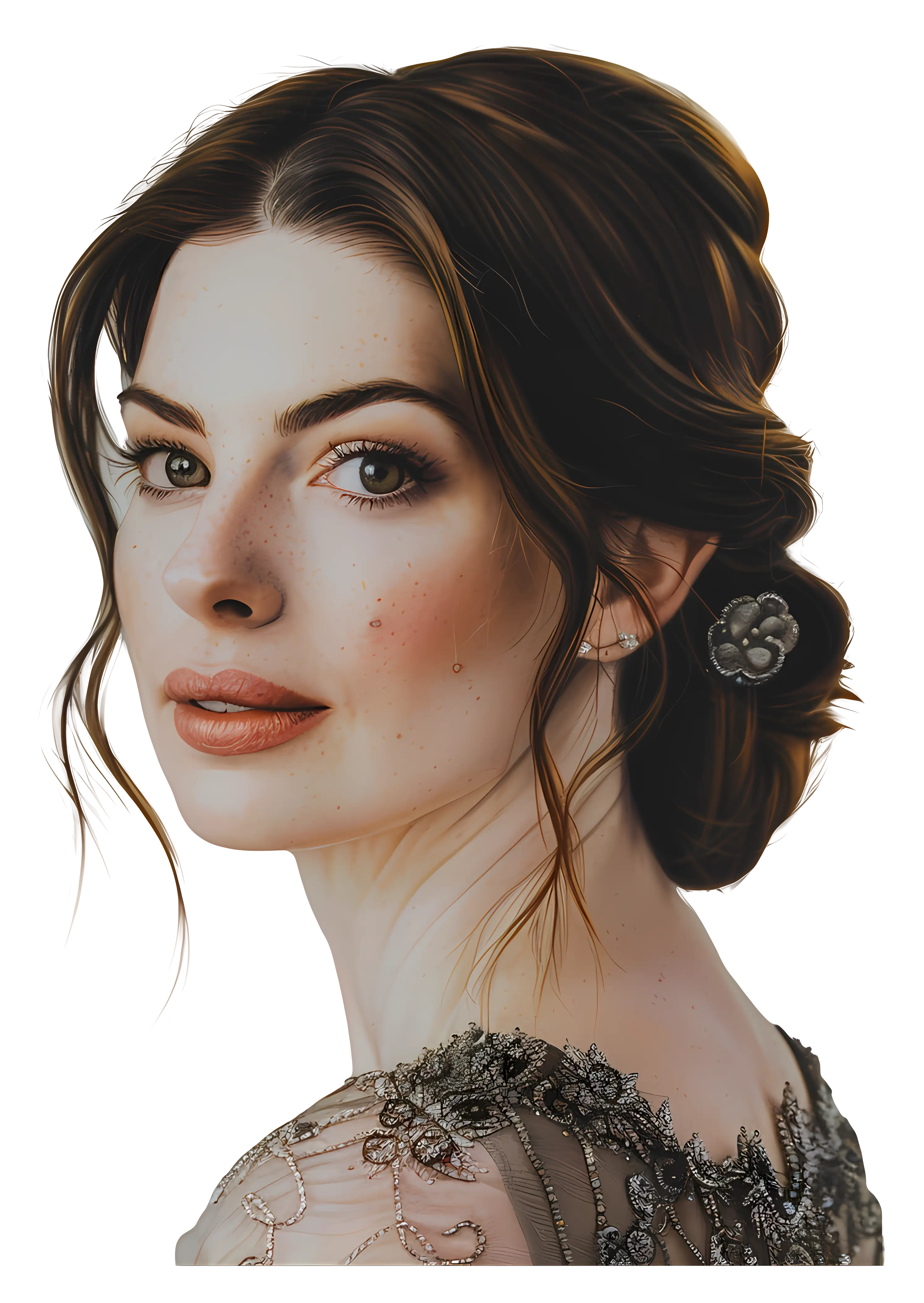 Elegant Woman Portrait Illustration