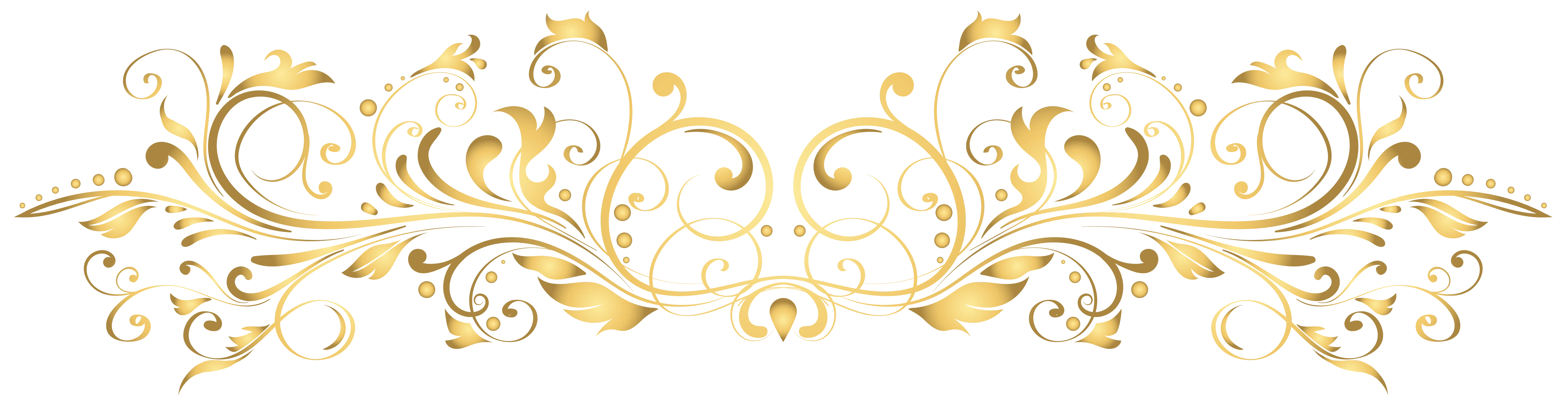 Ornate Gold Floral Decoration with Elegant Pattern