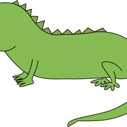 Green Cartoon Lizard Illustration
