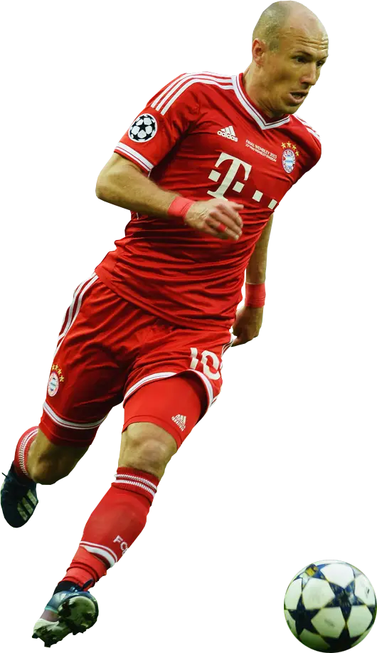 Soccer Player in Red Action Pose