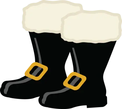 Warm Black Boots with Fur