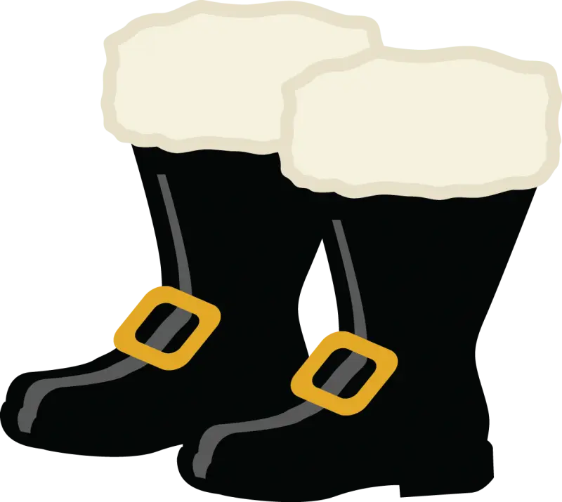 Warm Black Boots with Fur