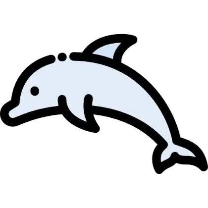 Cute Cartoon Dolphin Illustration