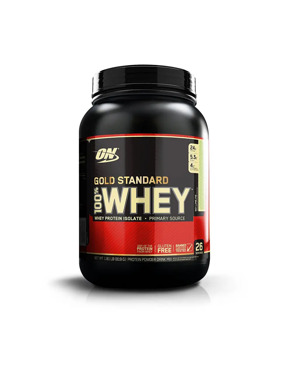 Black and Red Whey Protein Powder Container