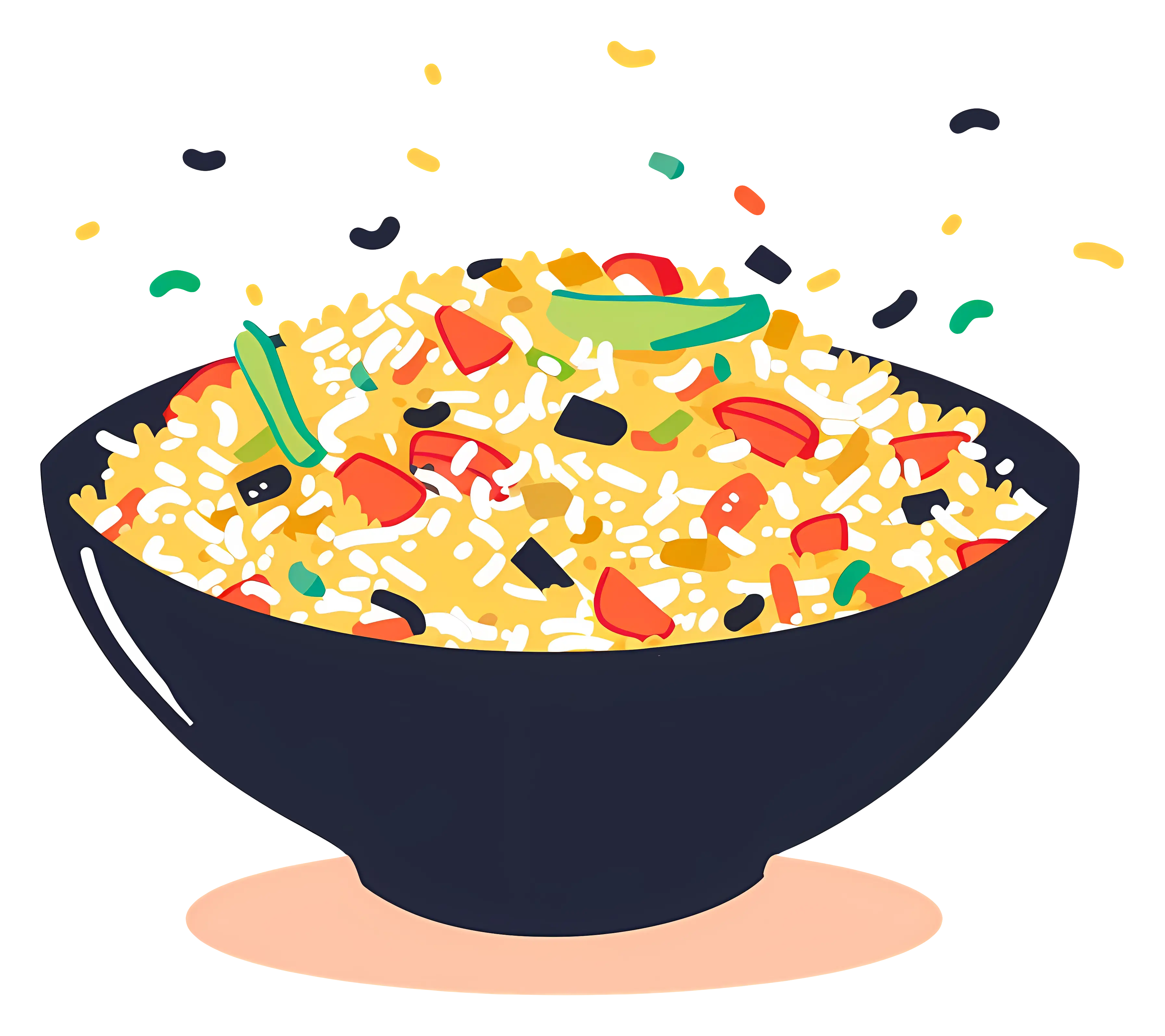 Bowl of Fried Rice with Vegetables