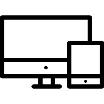 Computer and Phone Digital Icon