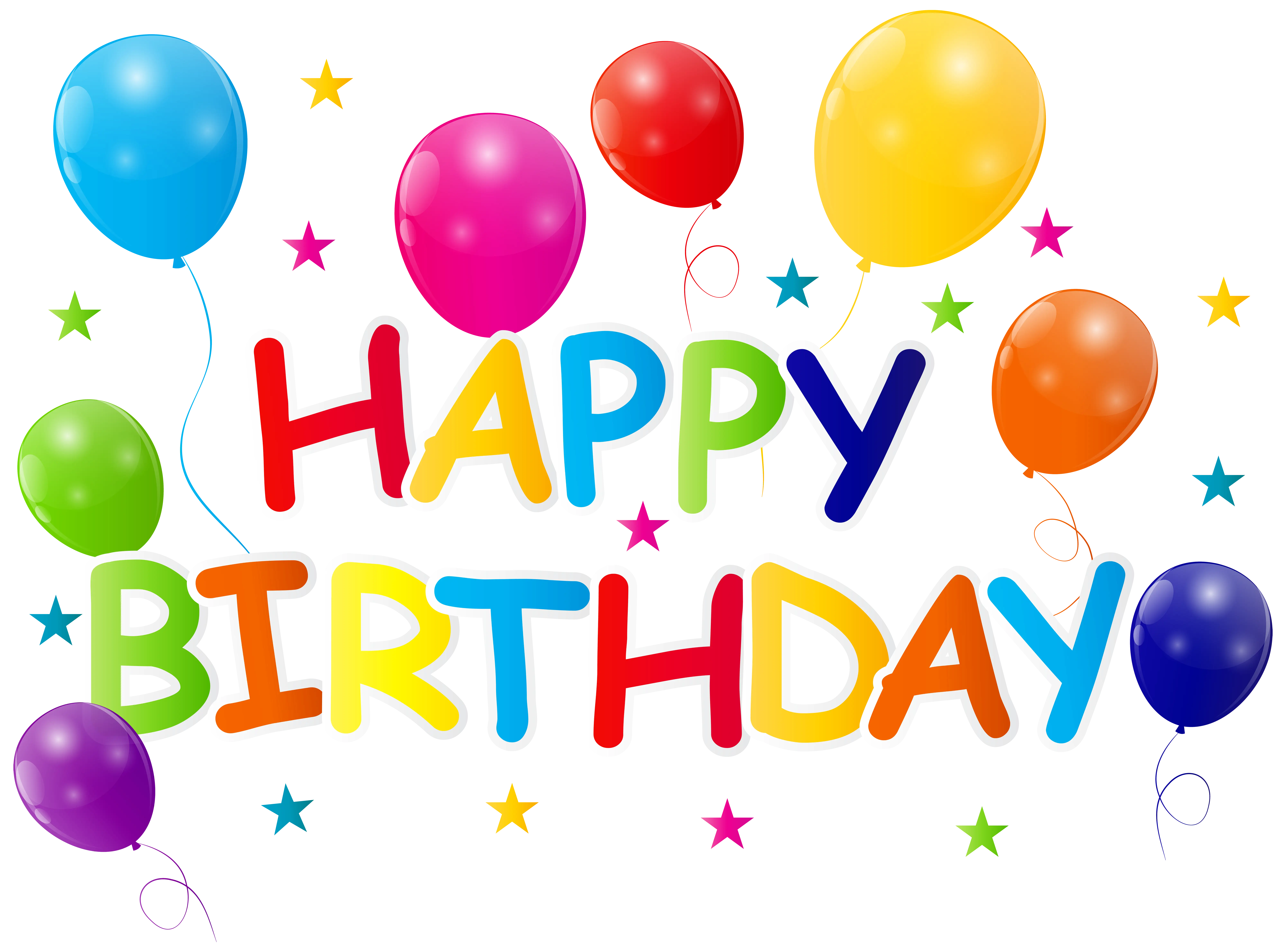 Happy Birthday Greeting with Balloons