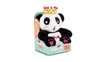 Plush Panda with Crown in Box
