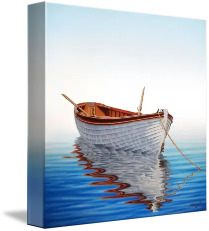Wooden Boat on Calm Water
