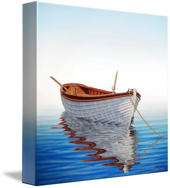 Wooden Boat on Calm Water