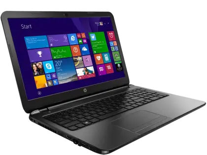 Black Laptop with Windows Interface