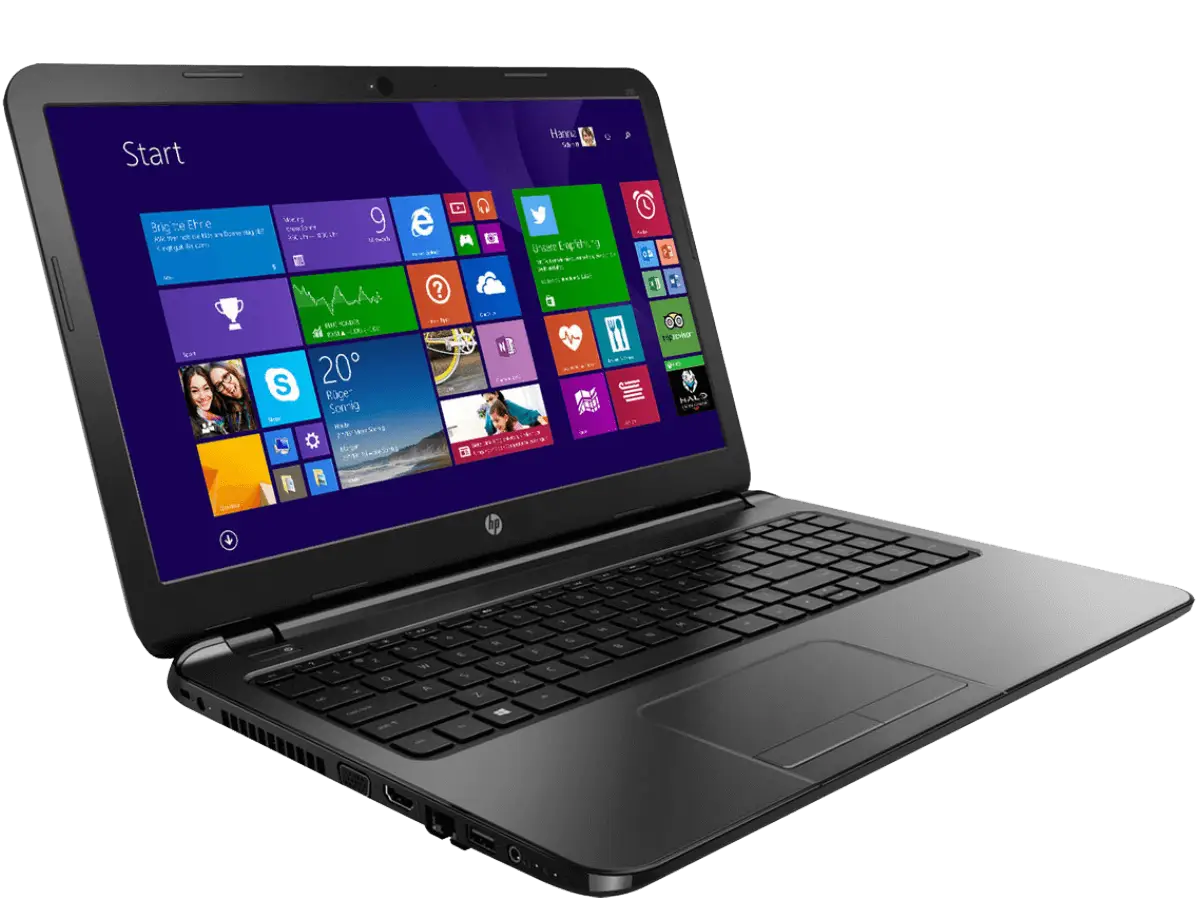 Black Laptop with Windows Interface