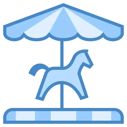 Blue Carousel Illustration