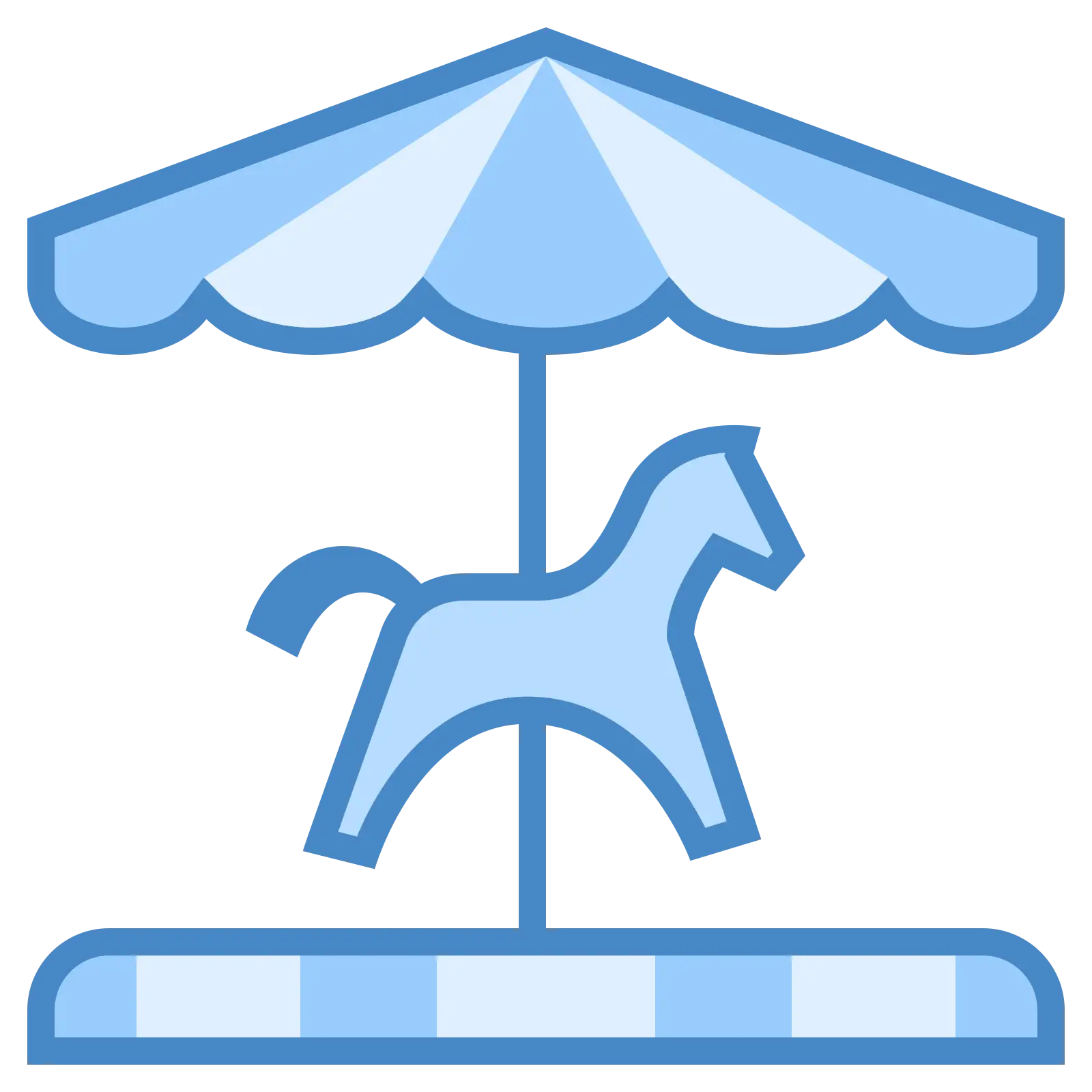 Blue Carousel Illustration