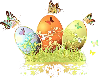 Easter Egg and Butterfly Illustration Design