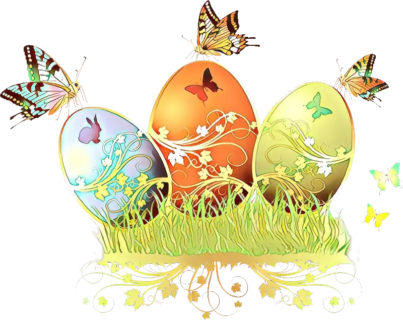 Easter Egg and Butterfly Illustration Design