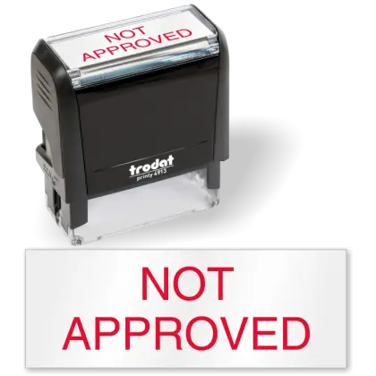 Not Approved Stamp for Documents