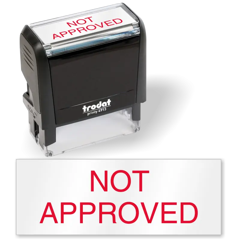 Not Approved Stamp for Documents