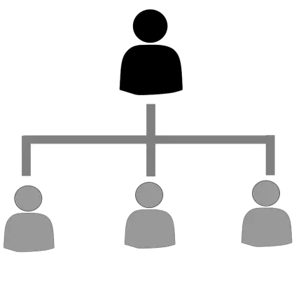 Organizational Hierarchy Diagram Illustration