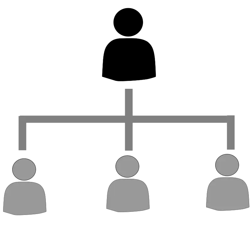 Organizational Hierarchy Diagram Illustration