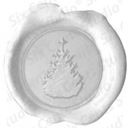 White Wax Seal with Tree Impression
