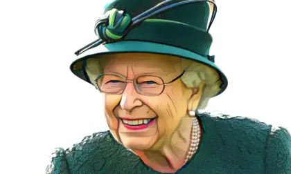 Smiling Woman in Green Hat Illustration