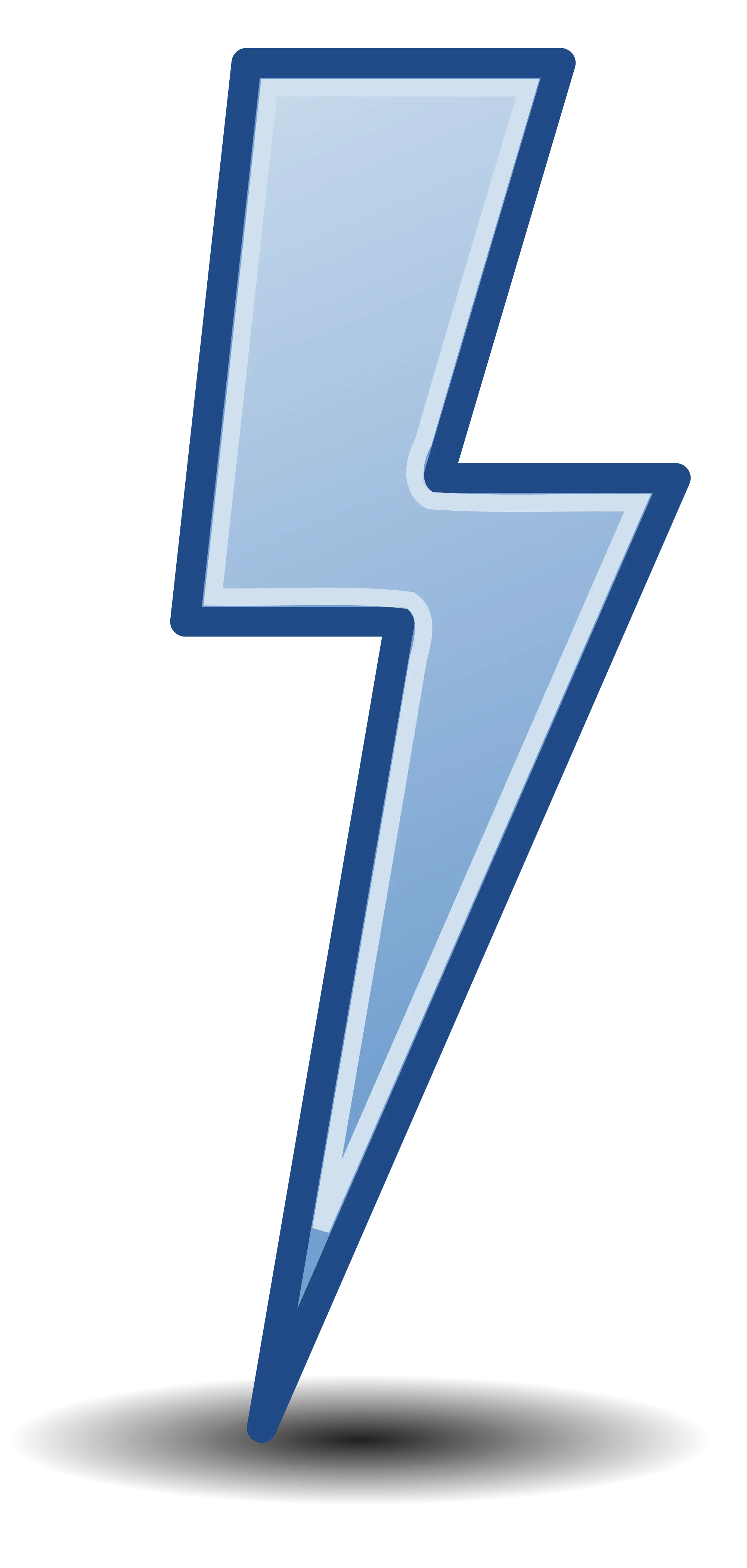 Lightning Bolt Icon in Blue