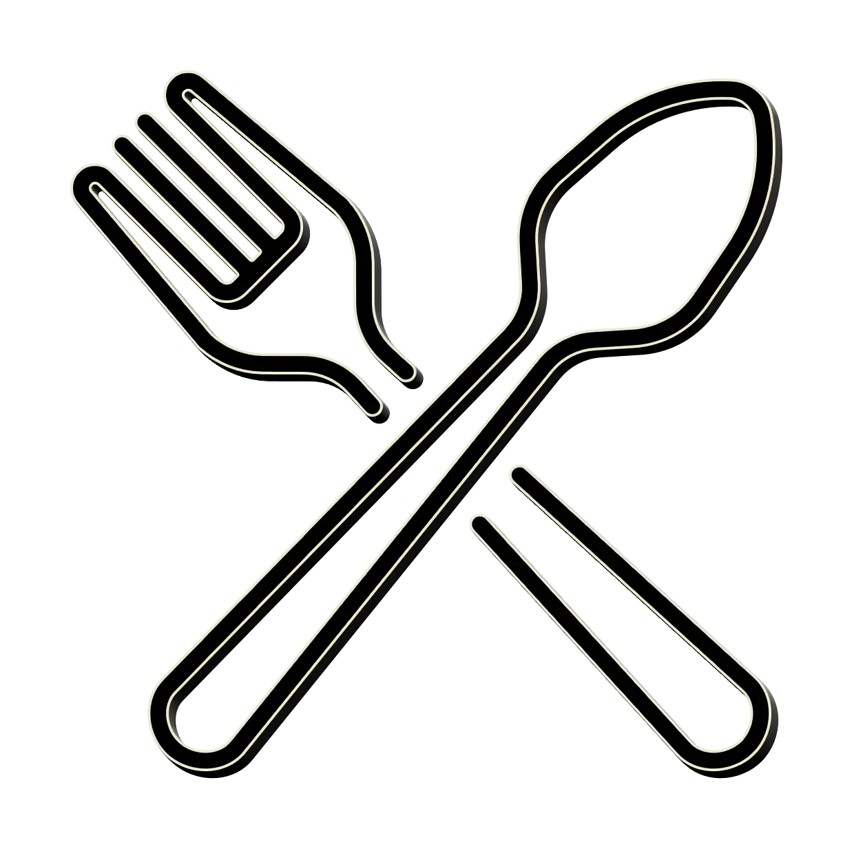 Fork and Spoon Crossed Icon