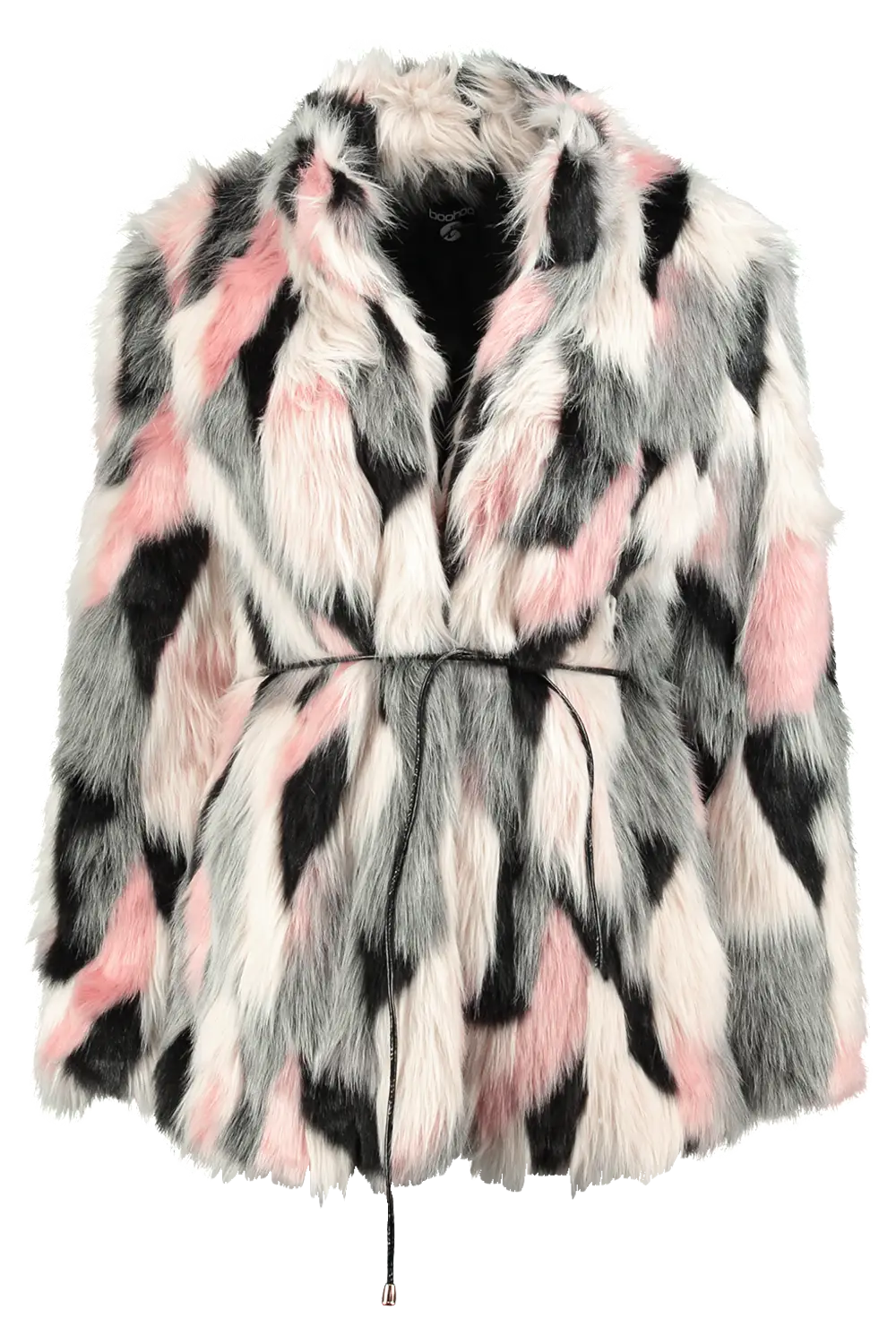 Multicolor Fur Coat